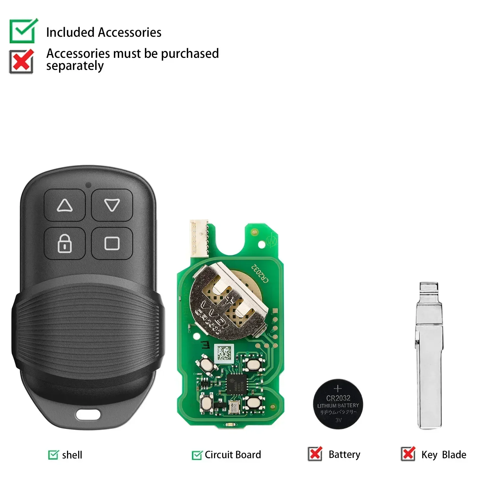 Xhorse-XKGHG1EN Garage Remote, 315 MHz, 433MHz, Switch Frequency, Suporte, Data Recovery Function, Trabalhar com VVdi Key Tool, 5pcs