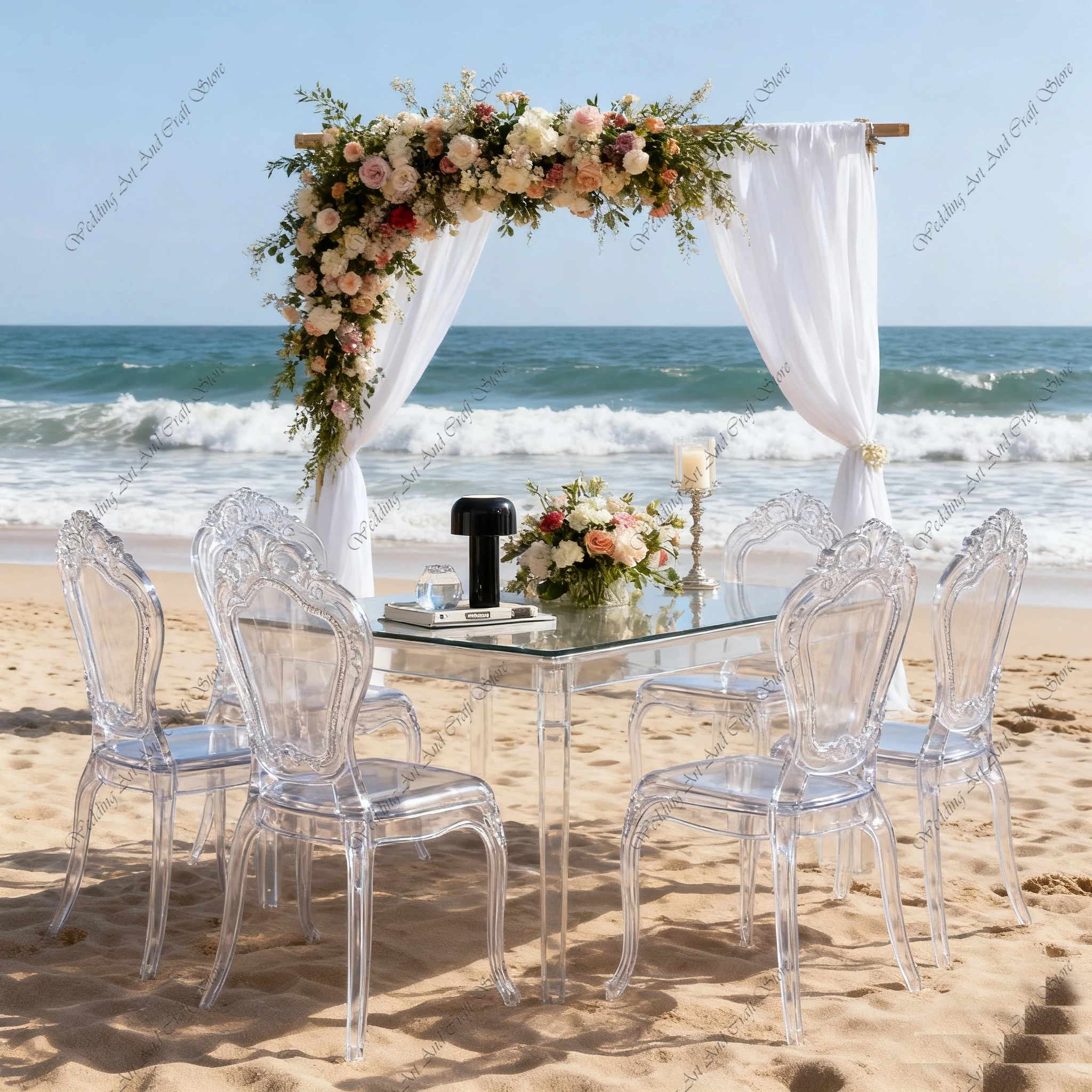 36pcs f30 Backrest Chair for Hotel Banquet Party Event Clear Resin Crystal Wedding Acrylic Transparent Plastic Chair ivy151