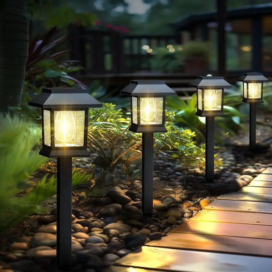 

Solar Lights Outdoor,12 Pack 3000K Waterproof Auto On Off Solar Pathway Lights for Your Garden, Landscape, Path, Yard, Patio, Dr