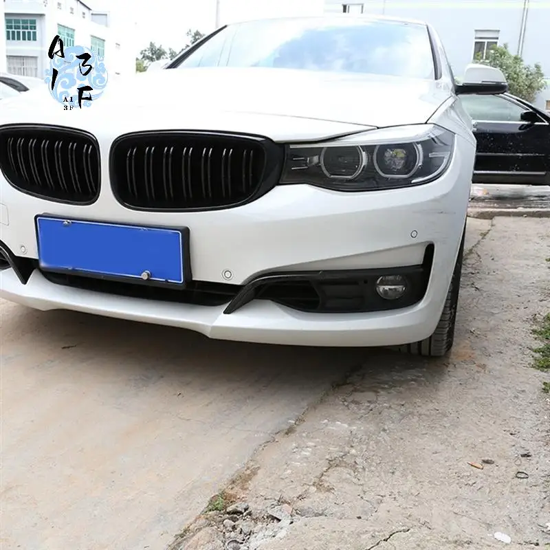 

A13F-Carbon Fiber Style Front Fog Lights Lamp Strips Cover Trim For BMW 3 Series GT Gran Turismo F34 2013-2019 Accessories