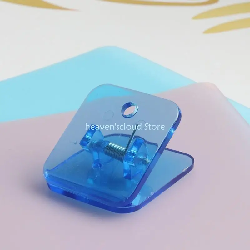 Y88B 10PCS Square 종이 클립 아크릴 종이 클램프 파일 주최자 홈 오피스