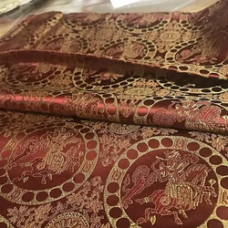 Retro History silk Brocade Jacquard Texture cloth  fabric