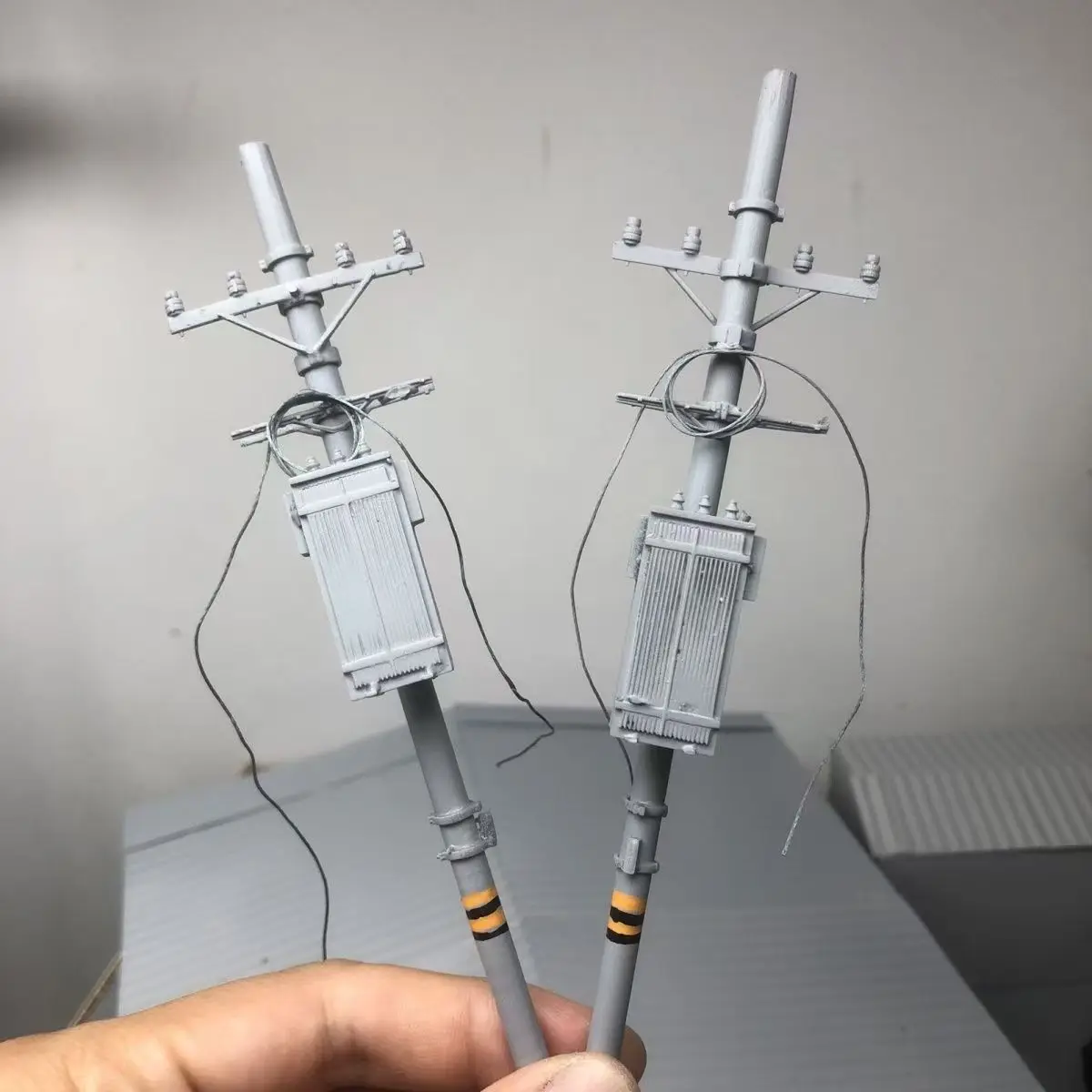 1/64 Scale Miniature Electric Line Pole Model DIY City House Railway Train Park Street Scene Layout Accessories Dioramas 1PCS