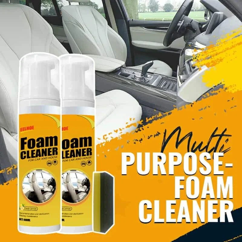 Car Leather Interior Foam Cleaner Spray Multi-purpose Anti-aging Cleaner Tools