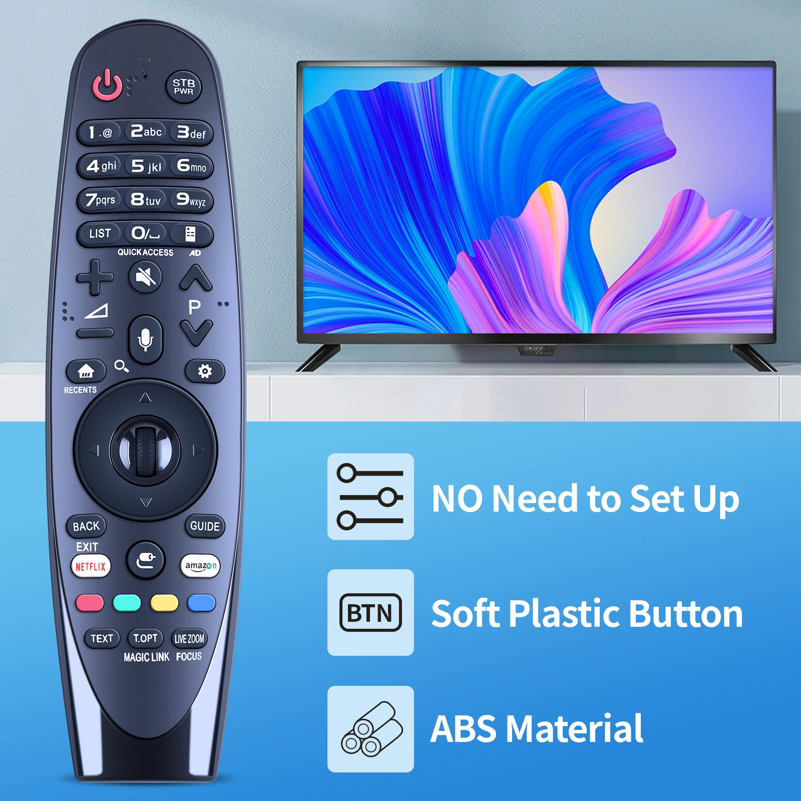 AN-MR650A ANMR650A Remote Control for L/G Smart TV 43UJ654T 49UJ654T 55UJ654T (with Voice Magic Pointer Functions)