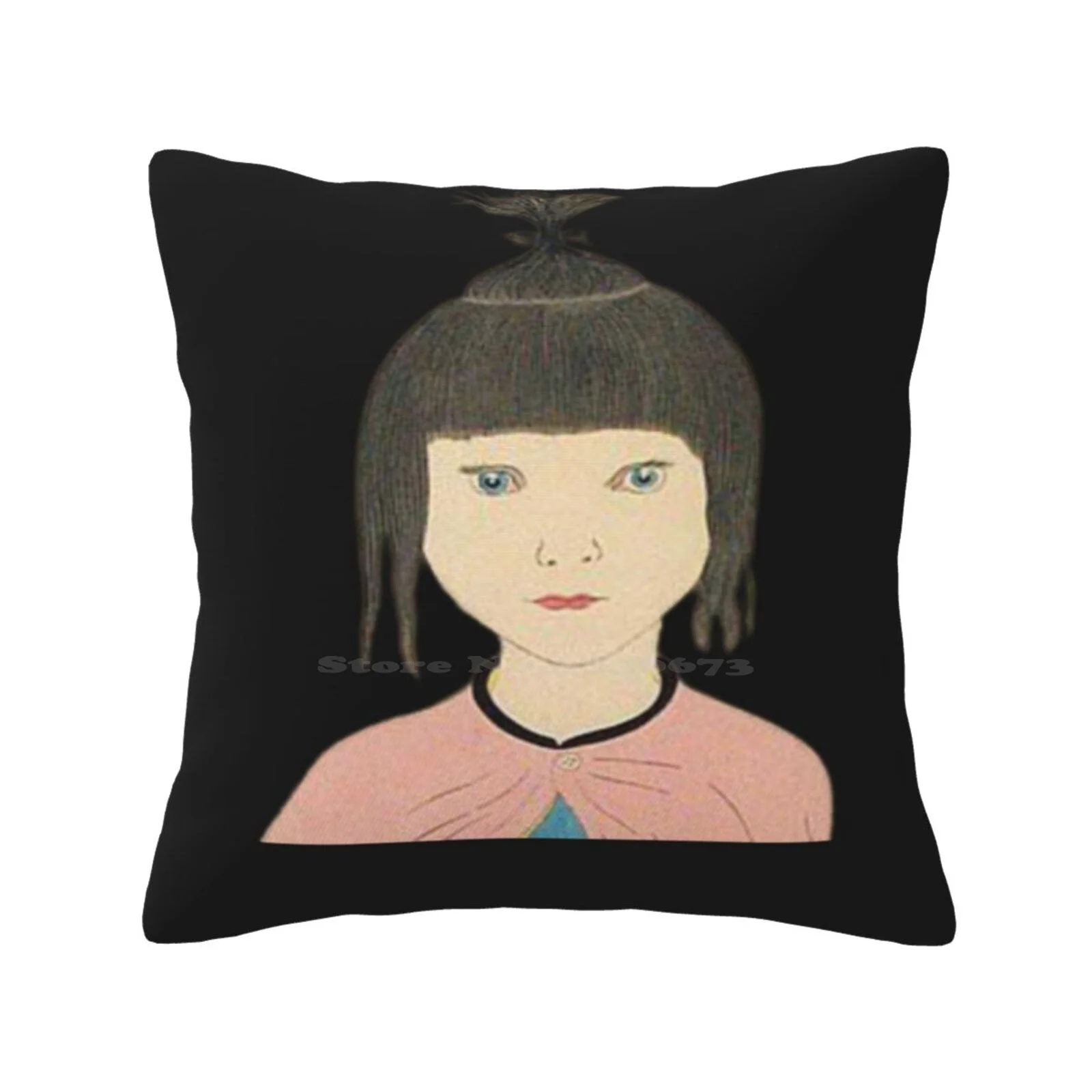 Yoshitomo Nara Throw Cushion Pillow Cover Nara Yoshitomo Nara Artist Yoshitomo Nara Lacma Yoshitomo Nara Art Lacma Yoshitomo