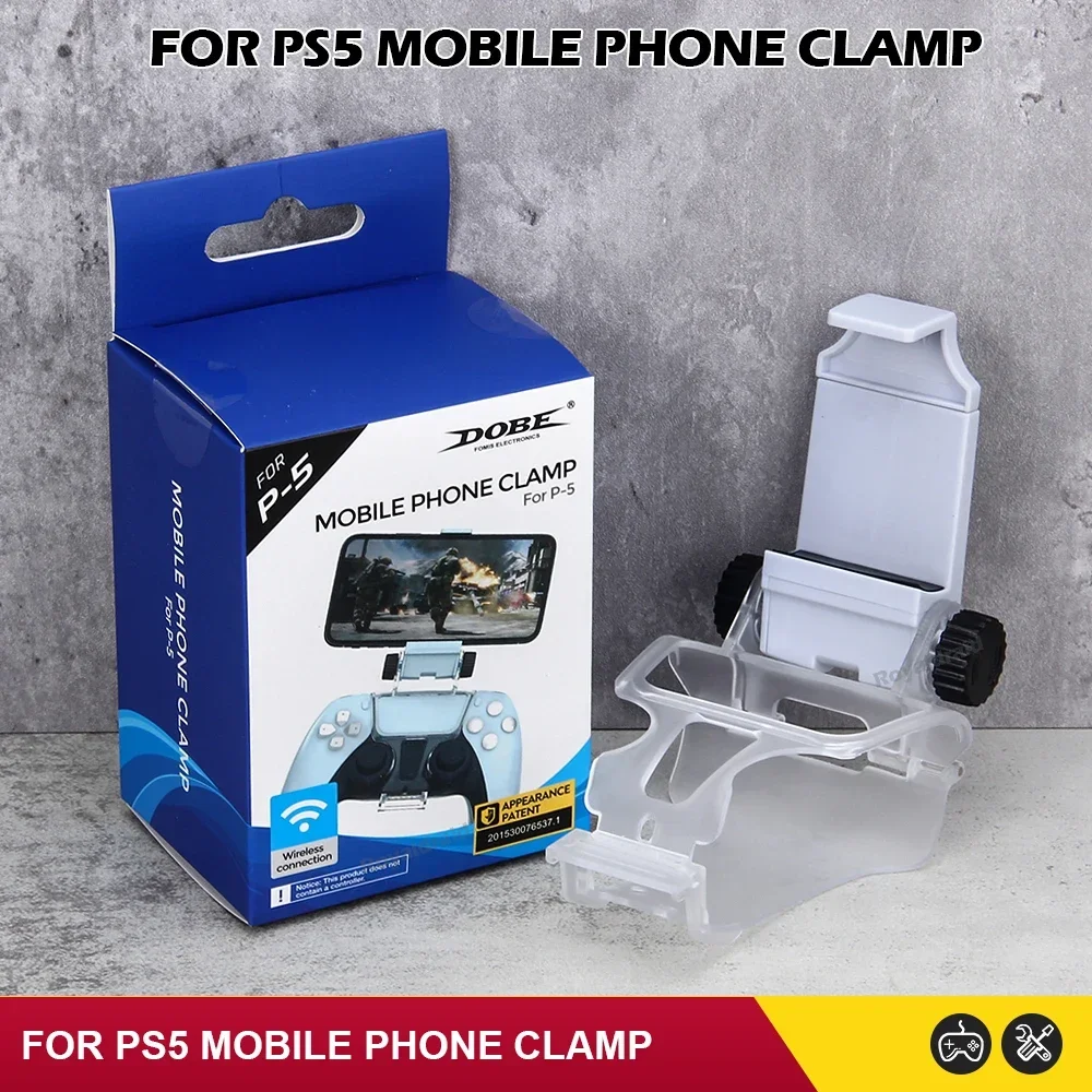 For PS5 Controller Holder Mobile Phone Game Clip Gamepad Holder Gaming Joystick Clamp Mount Adjustable Bracket for Playstation 5