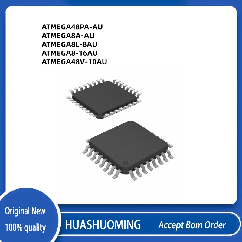 5Pcs/Lot  ATMEGA48PA-AU    ATMEGA8A-AU    ATMEGA8L-8AU  ATMEGA8-16AU  ATMEGA48V-10AU  TQFP-32