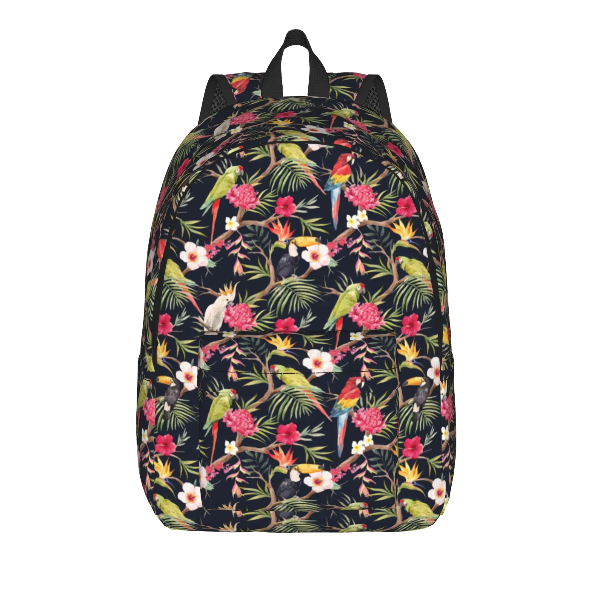 Tropical Watercolor Floral    Backpack Girl  Large Backpacks Polyester Cute High School Bags College Colorful Rucksack