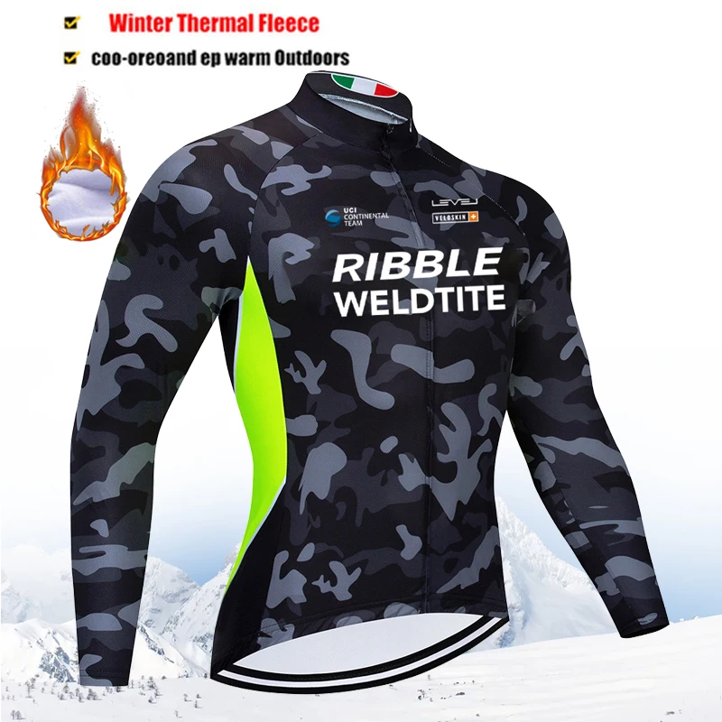 

New Winter Cycling Jersey Thermal Fleece Long Sleeve MTB Bicycle Warm Jacket Road Bike MTB Clothing Outdoor Sportswear 2026