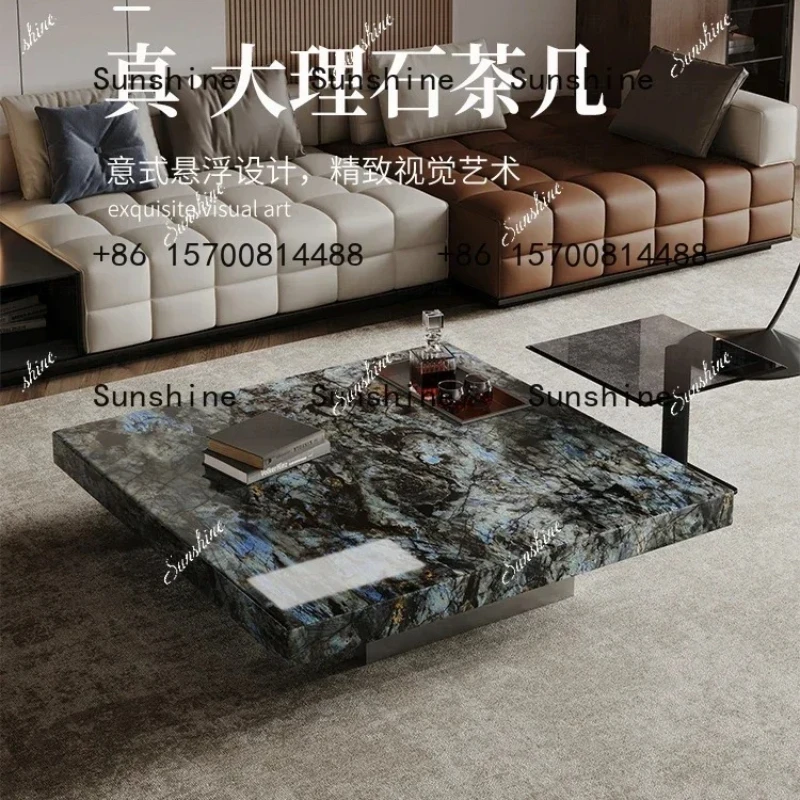 

Итальянский минималистичный мраморный журнальный столик, светильник, роскошный современный простой квадратный светильник для гостиной, дома, креативный высокий смысл FT