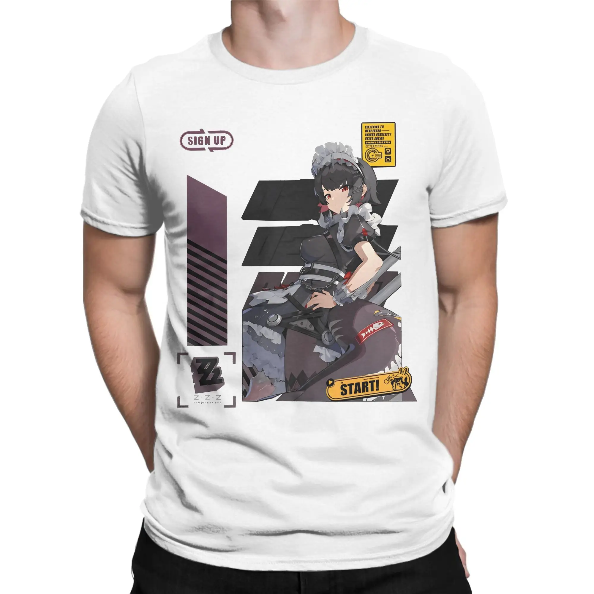 Casual T-Shirt Beach ZZZ Game Fashion T Shirts Agent Ellen  Cotton Tshirt for Man Y2K Casual Print Short Sleeve Clothing