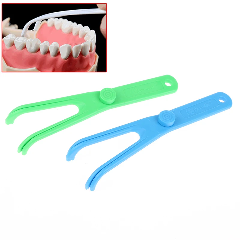 1Pc Floss Holder Flosser Teeth Cleaning Picks Handle Replaceable Pick Reusable Stick Tool Threader Braces Sticks