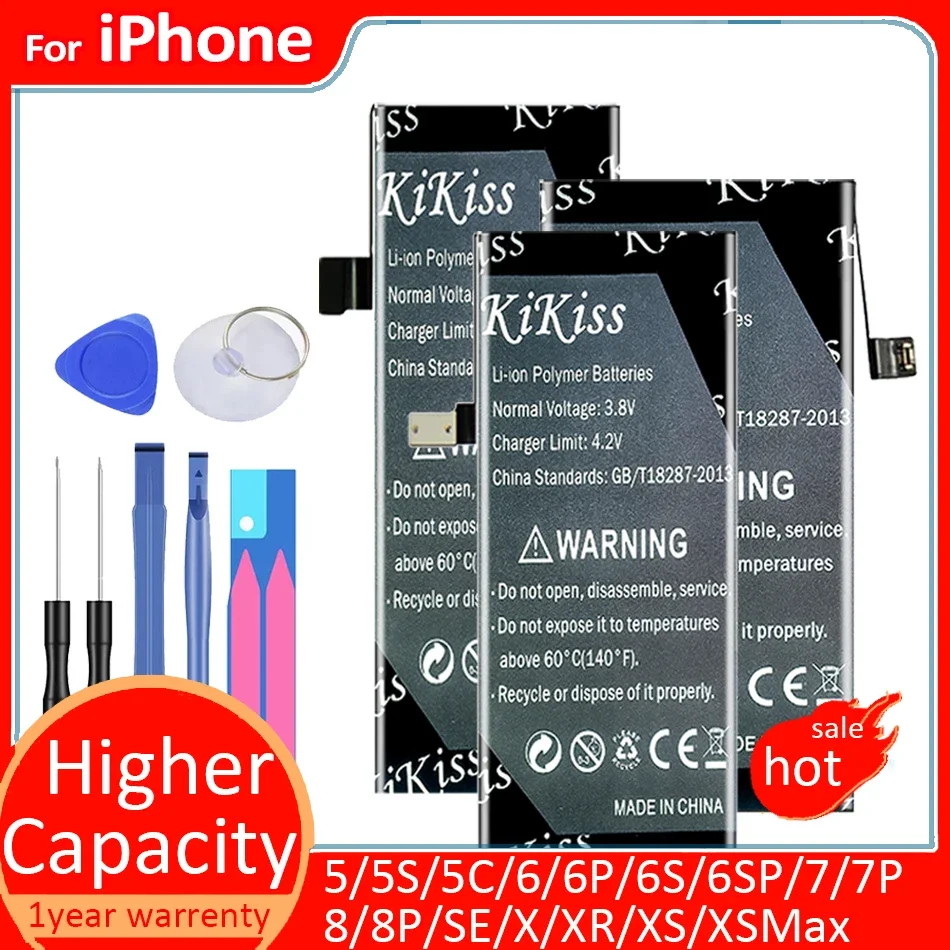 Battery For Apple iPhone 4S 5 5S 5C SE 6 6S 7 8 Plus X XR XS Max Battery New 0 Cycle Seal Oem High Capacity Mobile Phone Pack