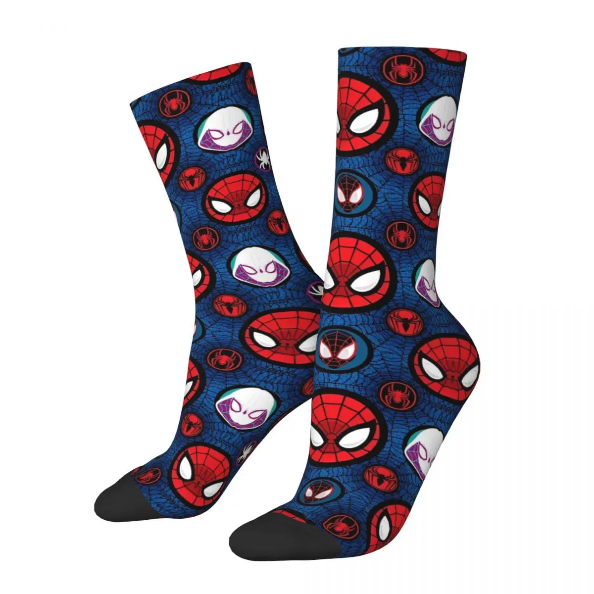 Spider Man Product Crew Socks Sweat Absorbing Graphic Long Socks Super Soft for Best Gift Idea