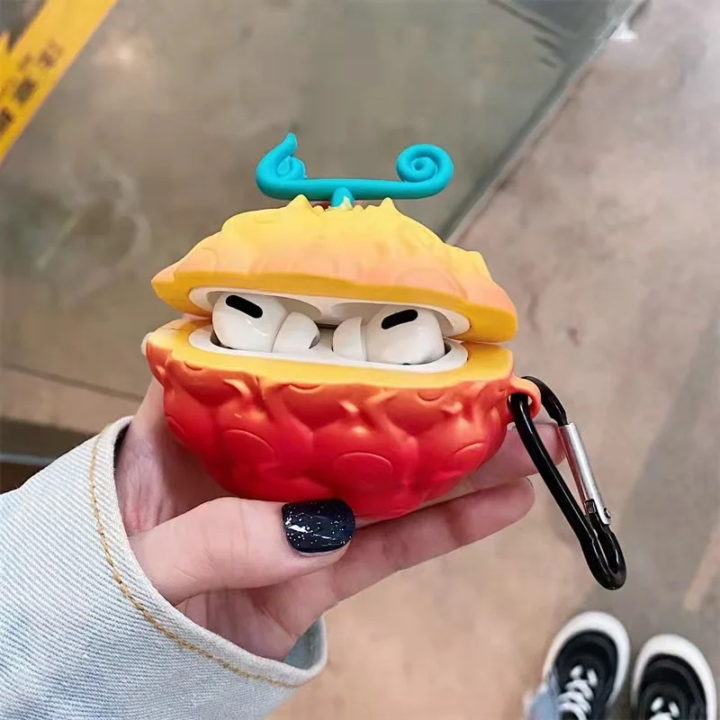 Étui pour écouteurs en silicone Anime One Piece SAFFruit, housse Airpods 1, 2 Pro, protection sans fil pour téléphone, sauna, 3D, 2021