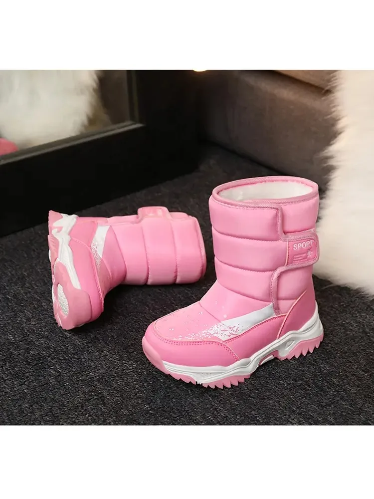 Cross-border large-size winter 2024 new casual warm children's snow boots trendy fashion outdoor snow boots