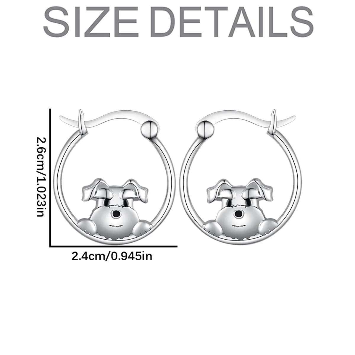 1Pair Cute Schnauzer Earrings Exquisite Women\'s Cartoon Pet Dog Memorial Jewelry Accessories Dog Lovers Perfect Holiday Gift