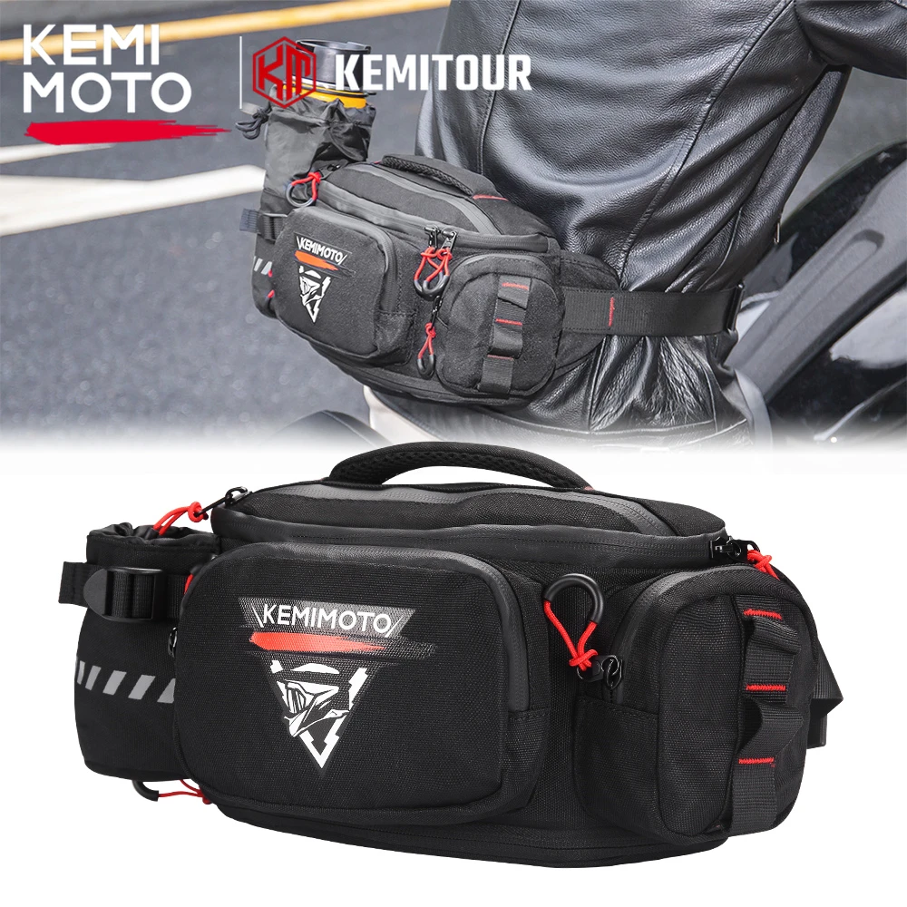 Motorcycle Waist Bag Hip Bag Outdoor Multifunction Motorcycle Bike Rider Sports Climb Camping Bag With Drink Holder Accessories