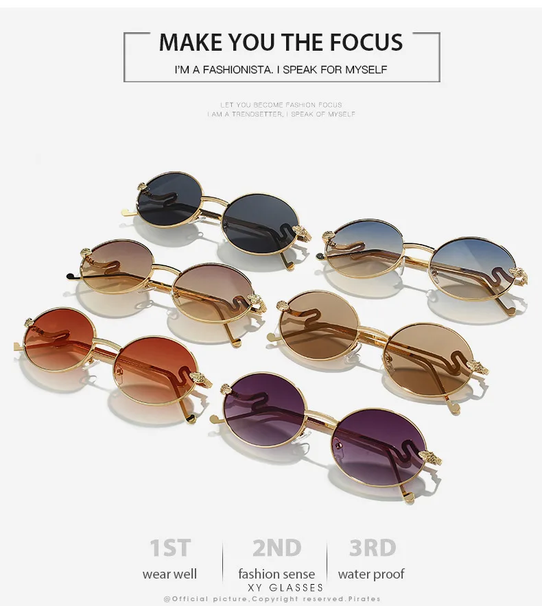2025, Marke Snake Sonnenbrille für Damen, luxuriös, oval, cool, Sonnenschutz, Damenmode, Brille – Detail 3