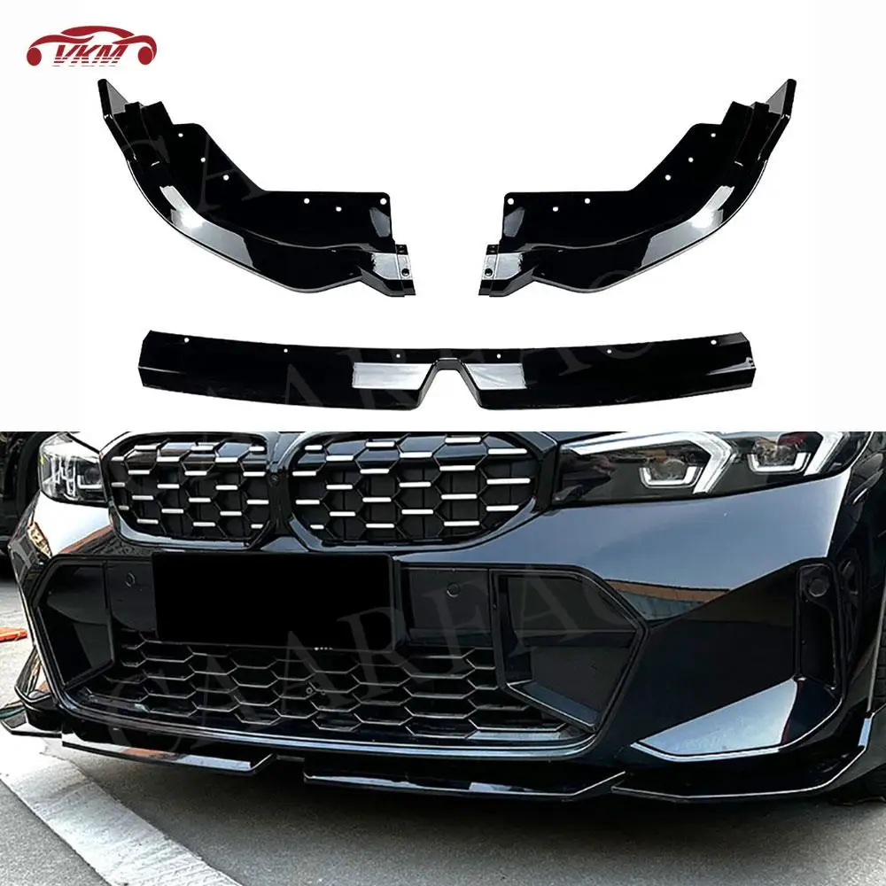 

Front Bumper Lip Side Spoiler Flaps Apron Splitters For BMW 3 Series G20 320i 325i M Sport 2023+ ABS Car Anti-crash Accessories