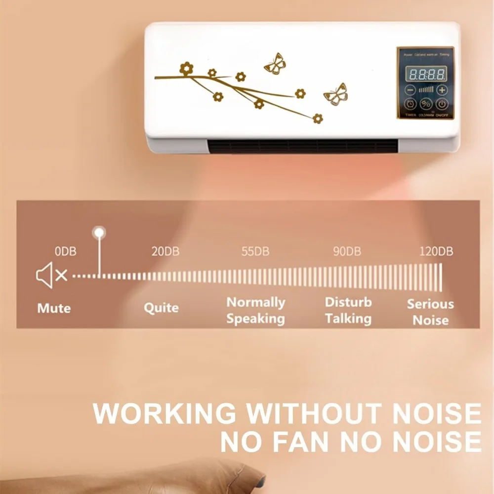 HAOYUNMA-Climatiseur mural portable 2 en 1, unité de climatisation pour chambre à coucher avec télécommande intelligente, autonomie de 8h