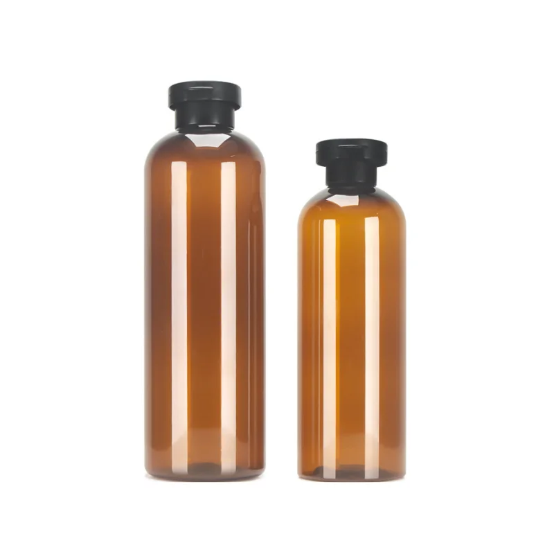 10/25 Stuks 350/500Ml Bruine Lotion Fles Met Flip Cap Body Lotion Shampoo Conditioner Fles Toner Fles Plastic Fles