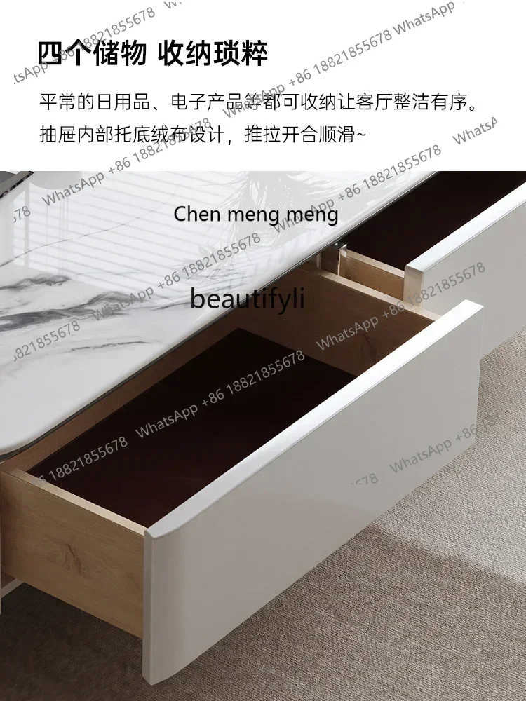 2003    Italian minimalist microcrystalline stone coffee table simple modern light luxury high-end designer, living room