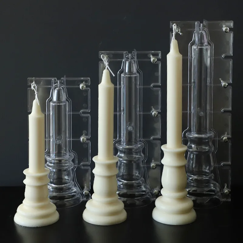 

3D Church Candle Holder Silicone Molds European candlestick Home Decor Handmade Candles Molds Silicone Mold for Candle Making