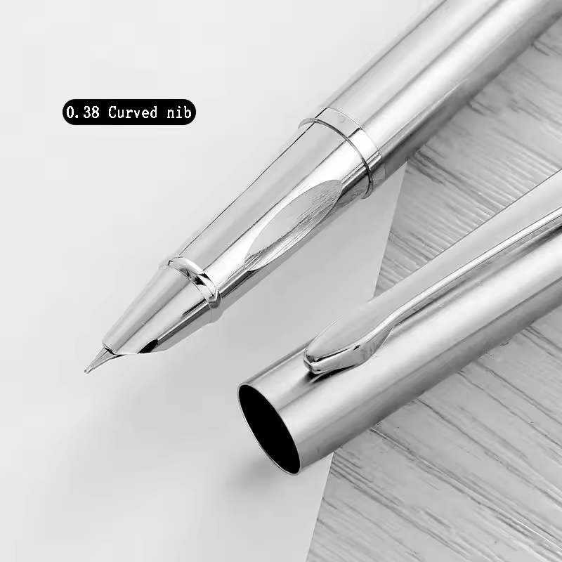 Luxury Metal Fountain Pen 0.38/0.8/1.3mm Curved Nib Student Writing Pen School Art Exercise Signature Supplies Office Stationery - Image 8
