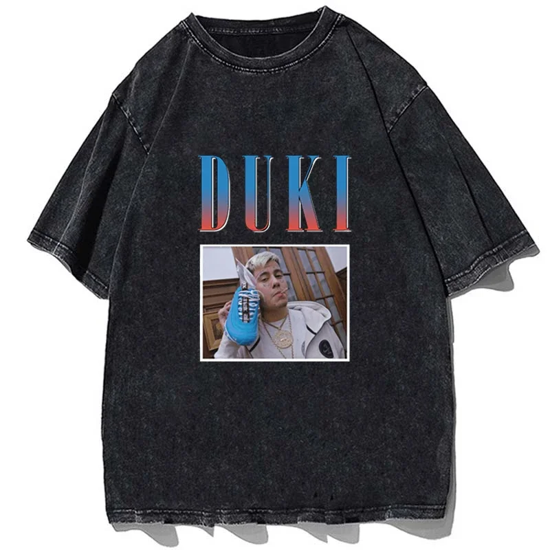 Duki Gothic T-shirt men Cotton oversize shirts rapper graphic tees tops summer unisex short sleeves tshirt streetwear clothes