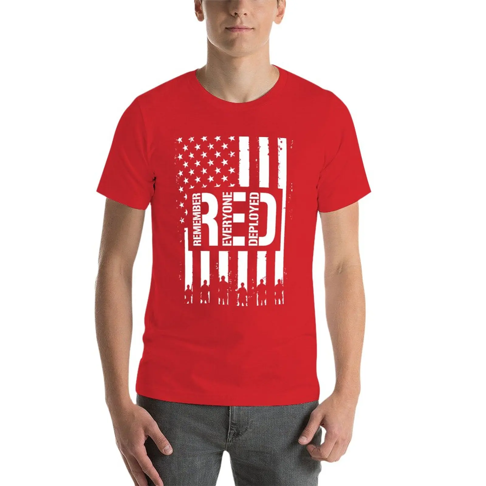 New R.E.D. (Remember Everyone Deployed) T-Shirt plus size tops kawaii clothes mens graphic t-shirts anime