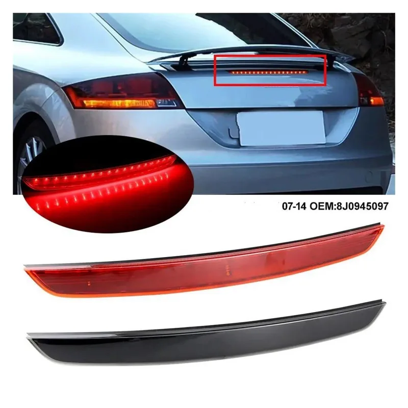 

For Audi TT 8J MK2 2006-2014 for Red Lens LED Third Additional High Level Mount Brake Stop Light