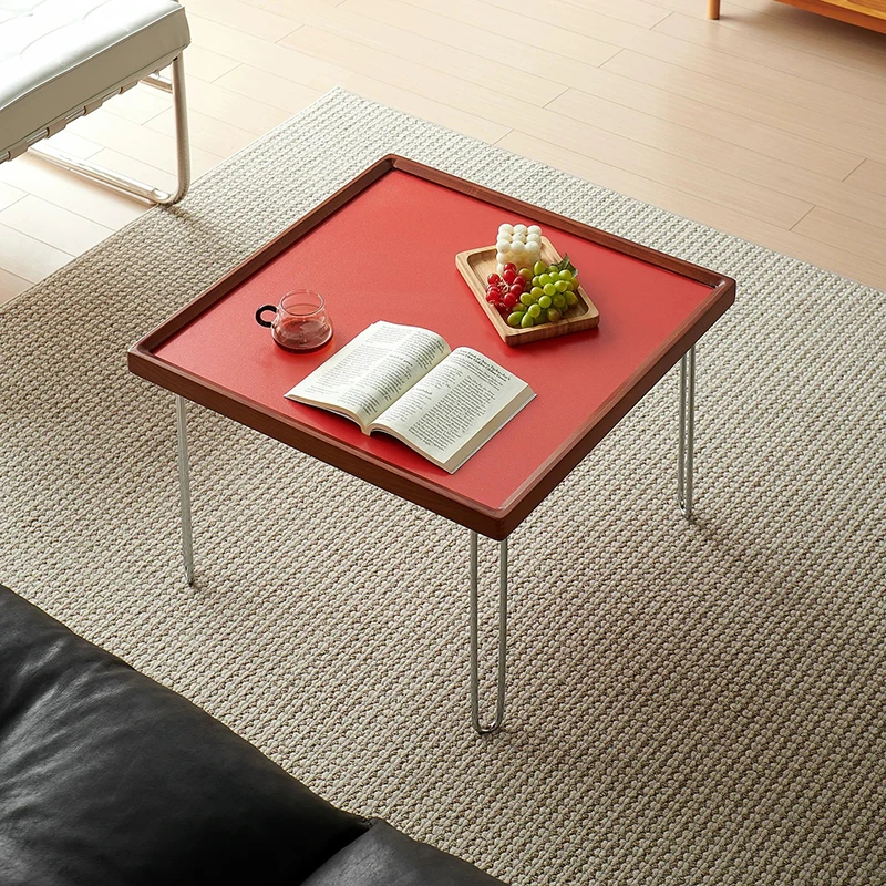 

Solid Wood Tea Table,Square Coffee Table,Living Room Sofa Side Tables,Creative Storage Desk,Nordic Furniture,Home Storage Rack