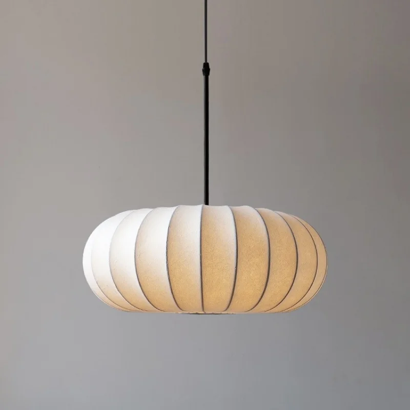 AB Japanese Wabi-sabi Silk Pumpkin Chandelier LED 6000K D30-50cm Wabi-sabi Style Restaurant Tea Room Living Room Retro Master