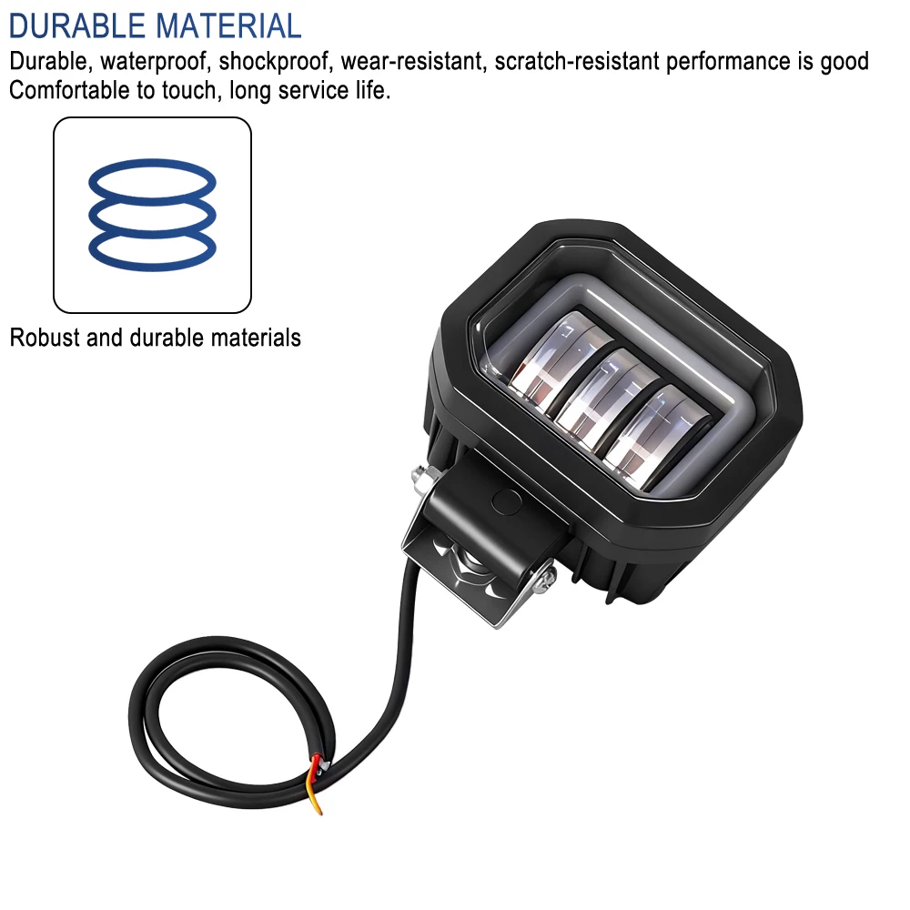 

18-20 Вт водонепроницаемая фара, светодиодный светильник, портативные прожекторы, универсальные для электрического скутера, мотоцикла, зона безопасности, рабочий свет