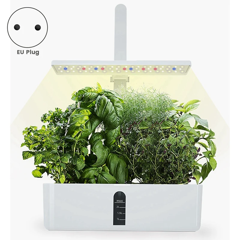 Water Pump Smart Hydroponics Growing System Indoor Garden Kit 9 Pods Automatic Timing With Height Adjustable EU Plug