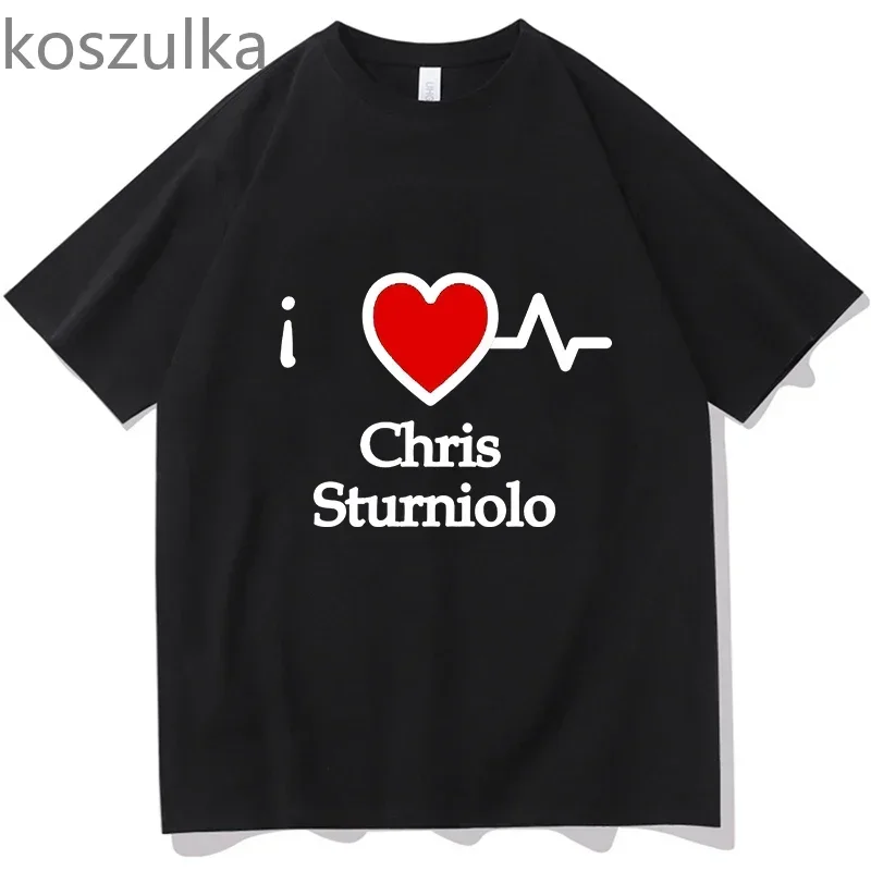 Sturniolo Triplets I love Chris Sturniolo Tshirt Men's T-shirt Tops Summer Tees Short Sleeve Clothes Graphiicc Cotton O Neck