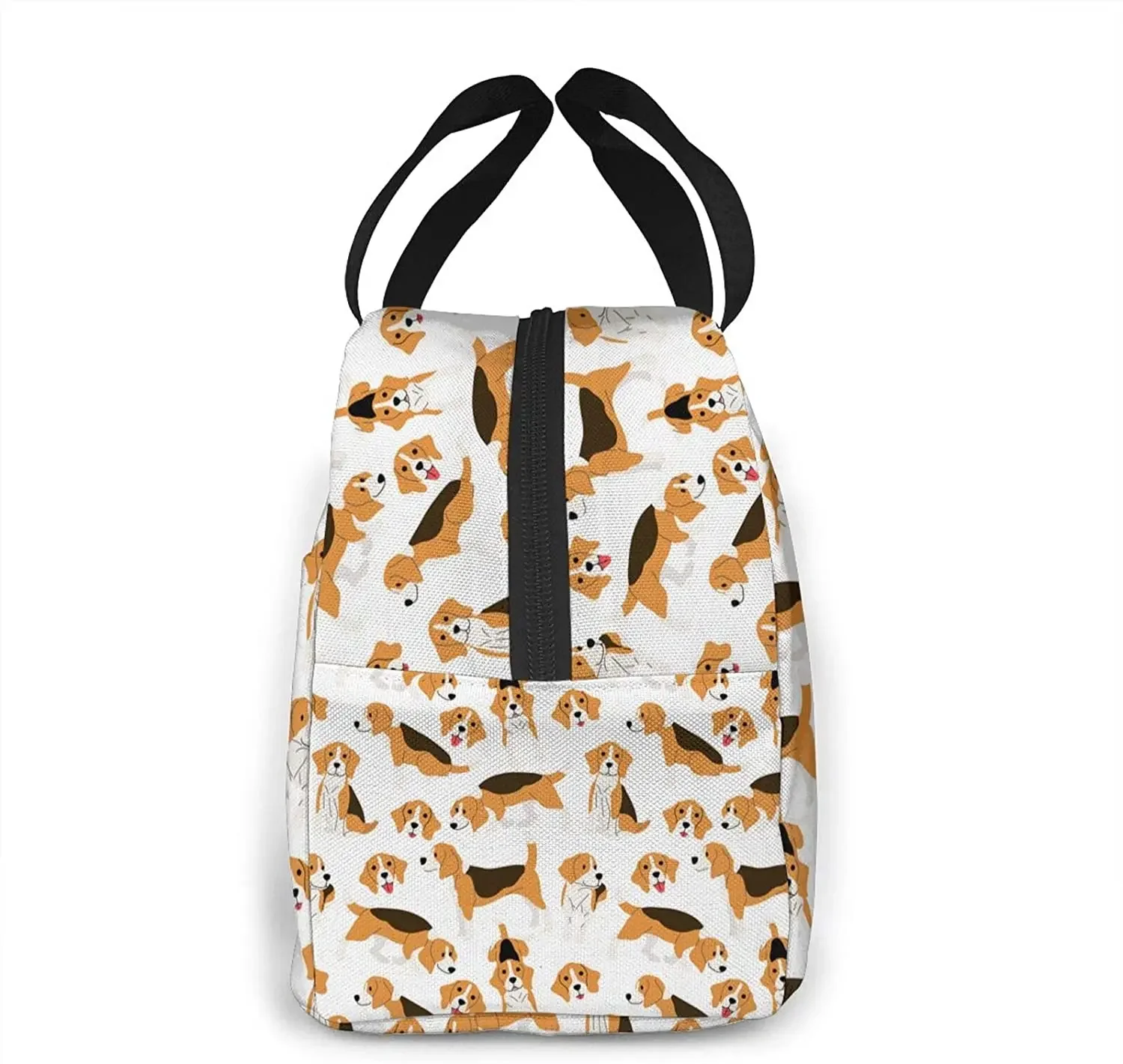 Beagle Dog Lunch Bag Insulated Water-Resistant Tote Bag Reusable Lunch Box for Work Picnic Travel