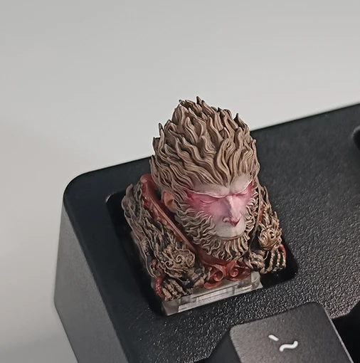 Black Myth: Wukong Keycaps Art Creativity Personalized Keycaps Journey To The West Sun Wukong Resin Handmade Coating Keycaps