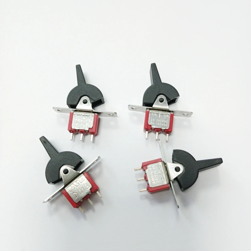 

2PCS T80-R Reset Button Switch 3 Pin 3 Gear With Bracket Screw Hole Toggle Switch Toggle Switch 2A250VAC 5A120VAC