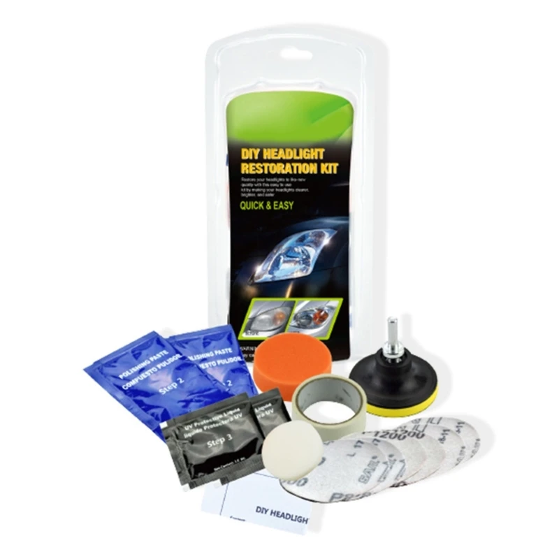 

G99F Advanced Headlight Restoration Car Light Polishing set Car Headlight Repair set Brightness for All Vehicle Model