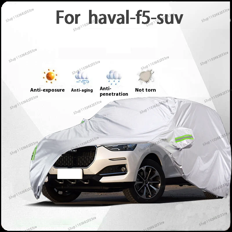 

Чехол для автомобиля Haval F5 Fit — водонепроницаемый, пылезащитный, солнцезащитный козырек (УФ), снегозащитный | Серебряное полное покрытие с защитой в течение всего дня