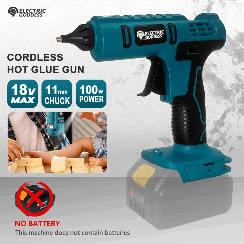 Electric Goddess Cordless Hot Melt Glue Gun Lithium Ion Power Portable Household Multifunctional DIY Handmade fit Makita Battery