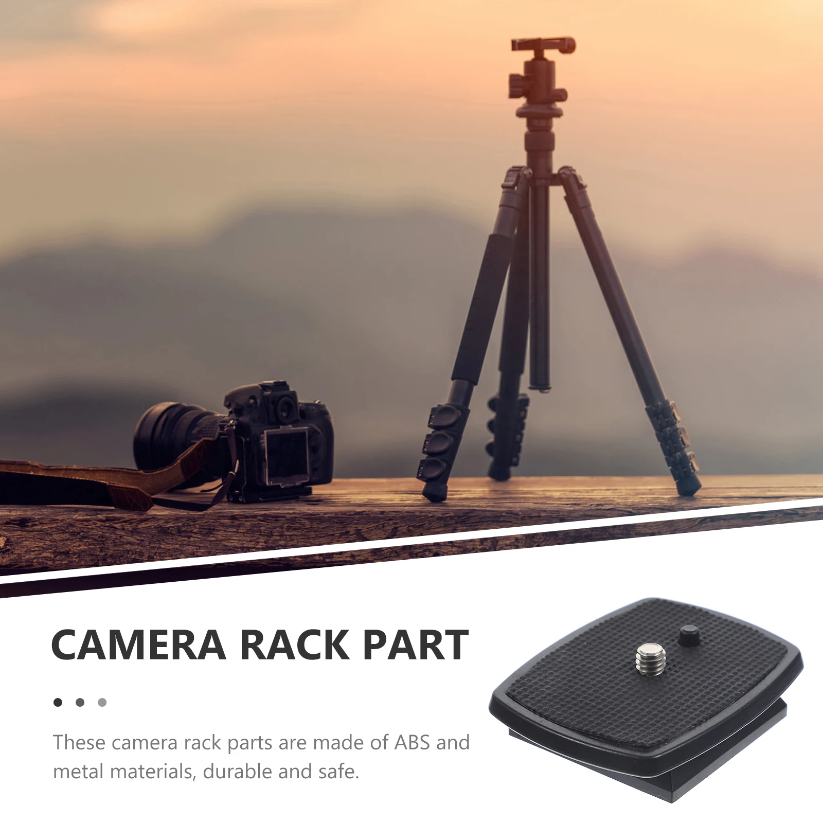 

2pcs Camera Rack Parts Board Durable Abs Metal Wearproof Small 42X42Mm Black For Parts Rack Camera Simple Shelf