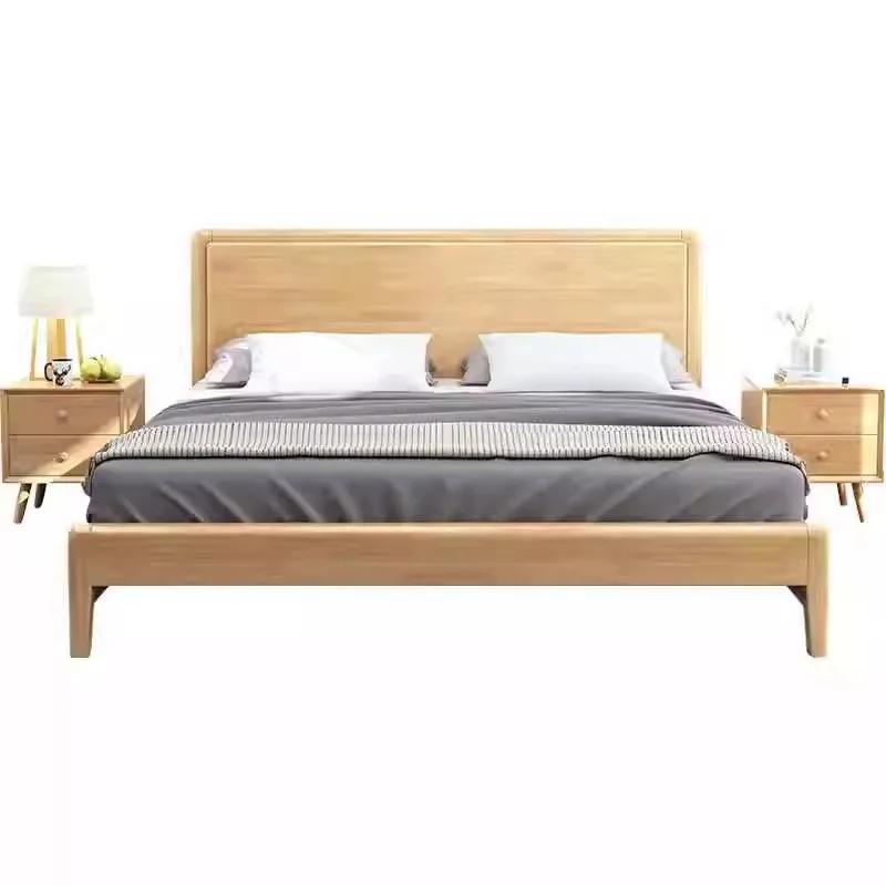 Letto nordico in legno massello 1,5 metri singolo, casa in affitto B & B e**** mio letto 1,8 metri di stoccaggio della pressione d'aria matrimoniale