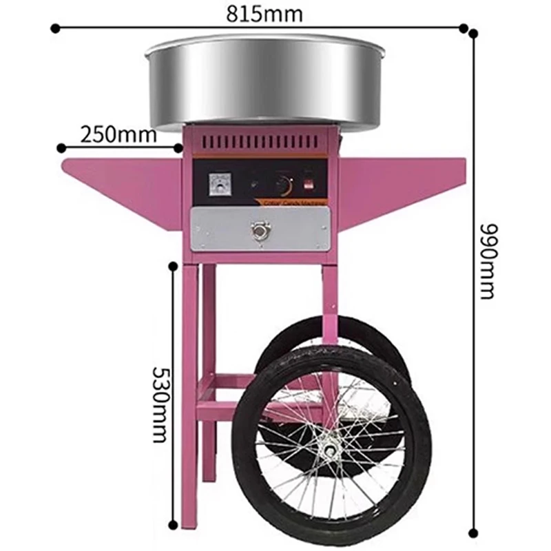 Electric Cotton Candy Machine Commercial Grade Fully Automatic Artistic Pull Style Cotton Candy Maker For Street Vendors