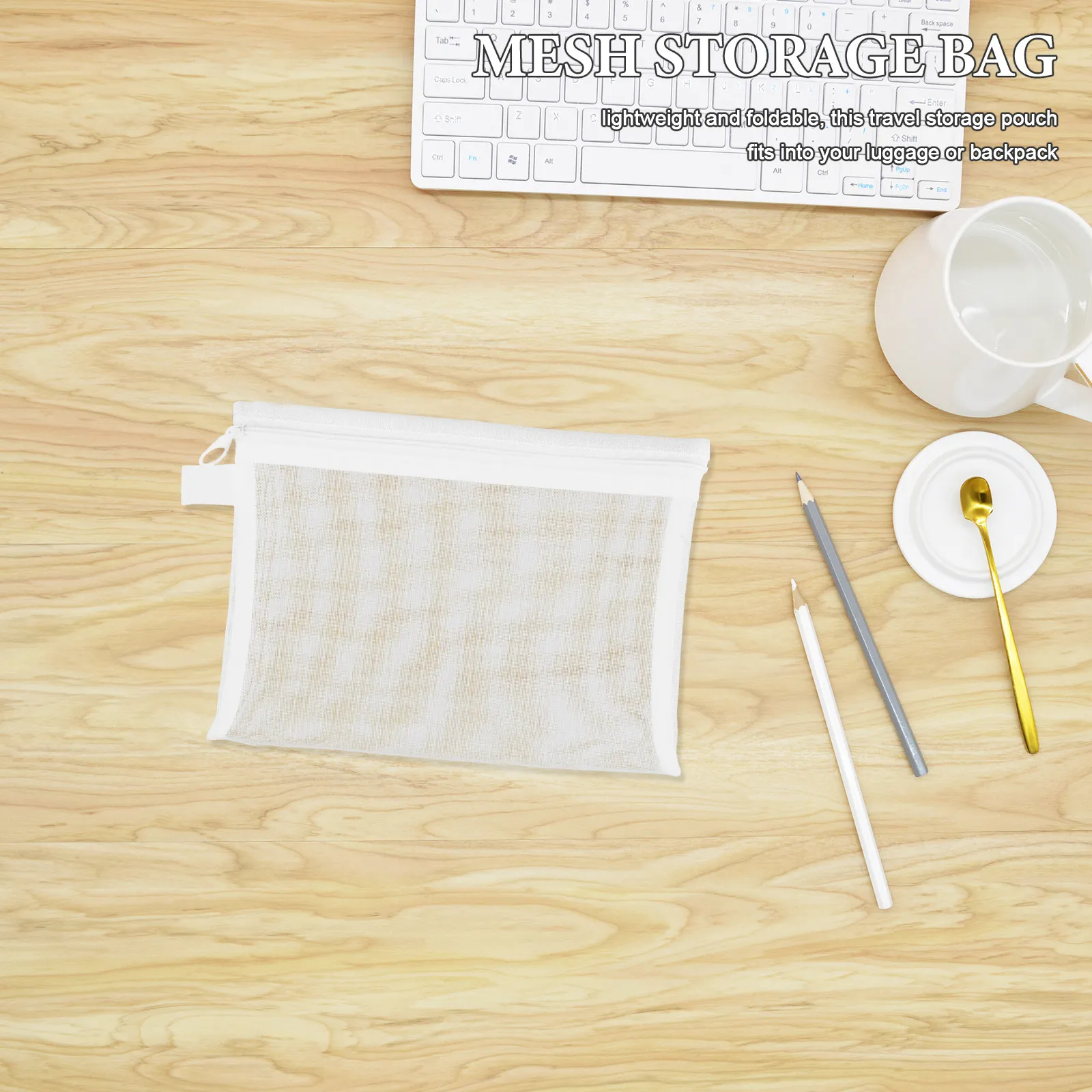 

6Pcs Zipper Mesh Pouch Document Bag Clear Portable Foldable File Organizer for Teachers Students Professionals Paper Art