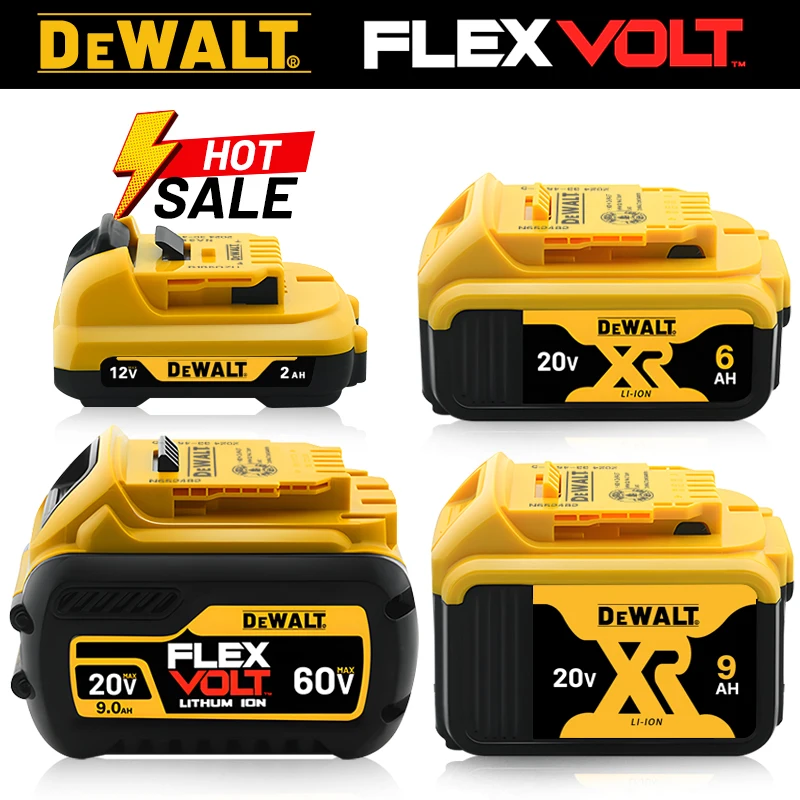 

High Rate 100% Genuine Dewalt 20V Battery, 2AH 5AH 6AH 9AH Rechargeable Lithium Ion Battery, Dewalt DCB200 Power Tool Battery