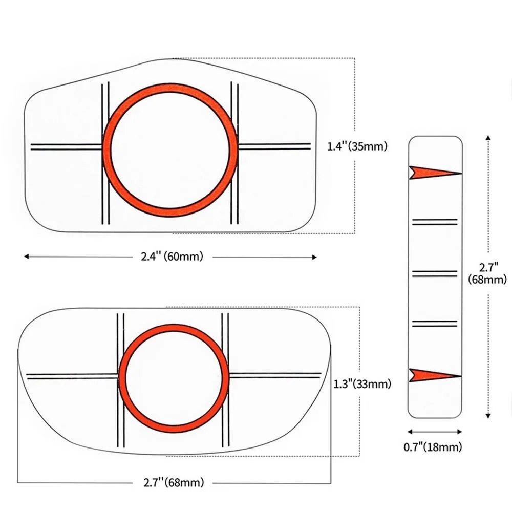 Position Detection Irons Putter Golf Putting Stickers Golf Target Sticker Impact Recorder Position Detection Tape